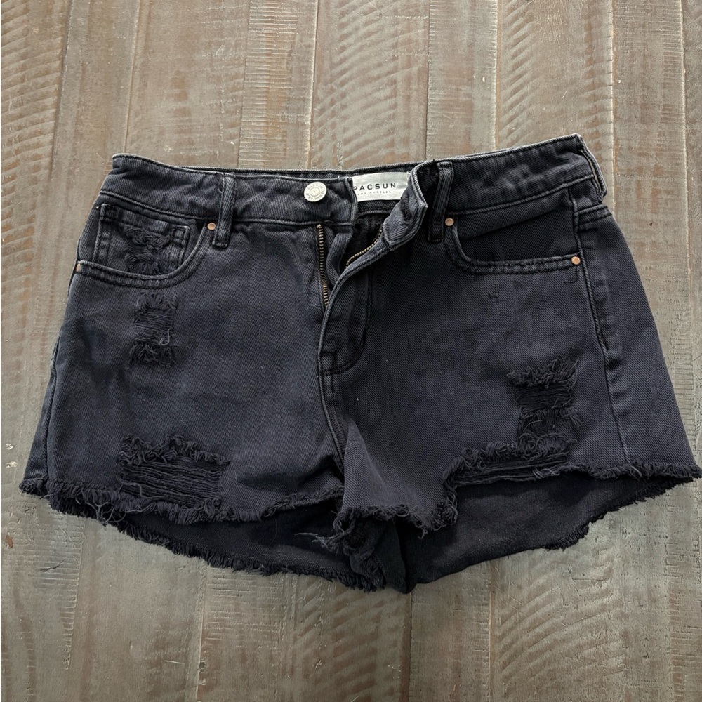 PacSun women’s Black Jean shorts - Picture 2 of 4